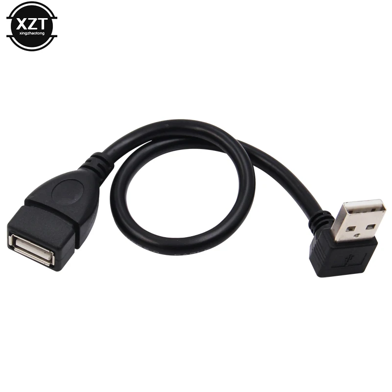1 шт. высококачественный кабель USB 2 0 штекер гнездо вниз черный 90 Угловой