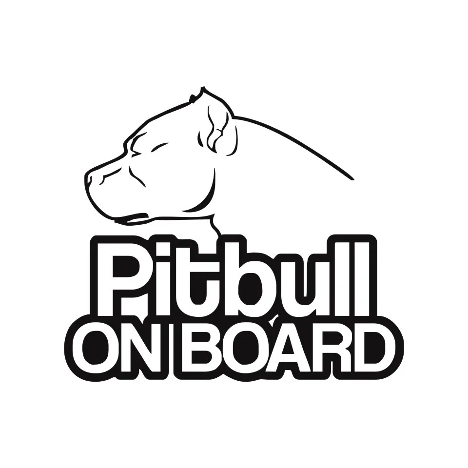 Cunymagos Pitbull On Board Dog Vinyl Funny Waterproof Car Sticker Motorcycle Auto Window Decal Sticker Car Styling 16CM13 (3)