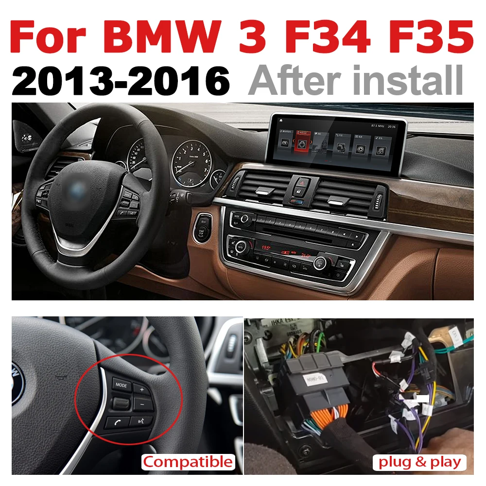 Flash Deal Car Audio Android 7.0 up GPS Navigation For BMW 3 Series F34 F35 2013~2016 NBT WiFi 3G 4G Multimedia player Bluetooth 1080P 1