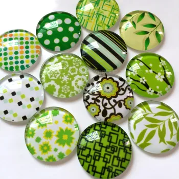 

ZEROUP Round Glass Cabochon Mixed Pattern Handmade Diy embellishments Suppies for jewelry clasps craft 20pcs TP-385