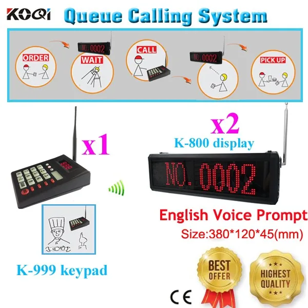 K-999 K-800 2+1Wireless Order Taker Electronic System