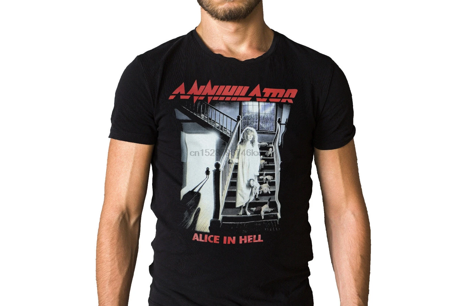 

Annihilator Alice In Hell 1989 Album Cover T-Shirt Summer Short Sleeves TShirt Fashion Cheap Crew Neck Men Top Tee