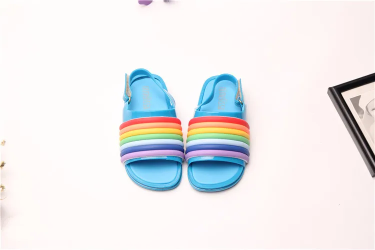 Мини Мелисса желе сандалии для девочек новая детская обувь Melissa для девочек обувь Нескользящие малыша босоножки детские, сандалии 14-18 см