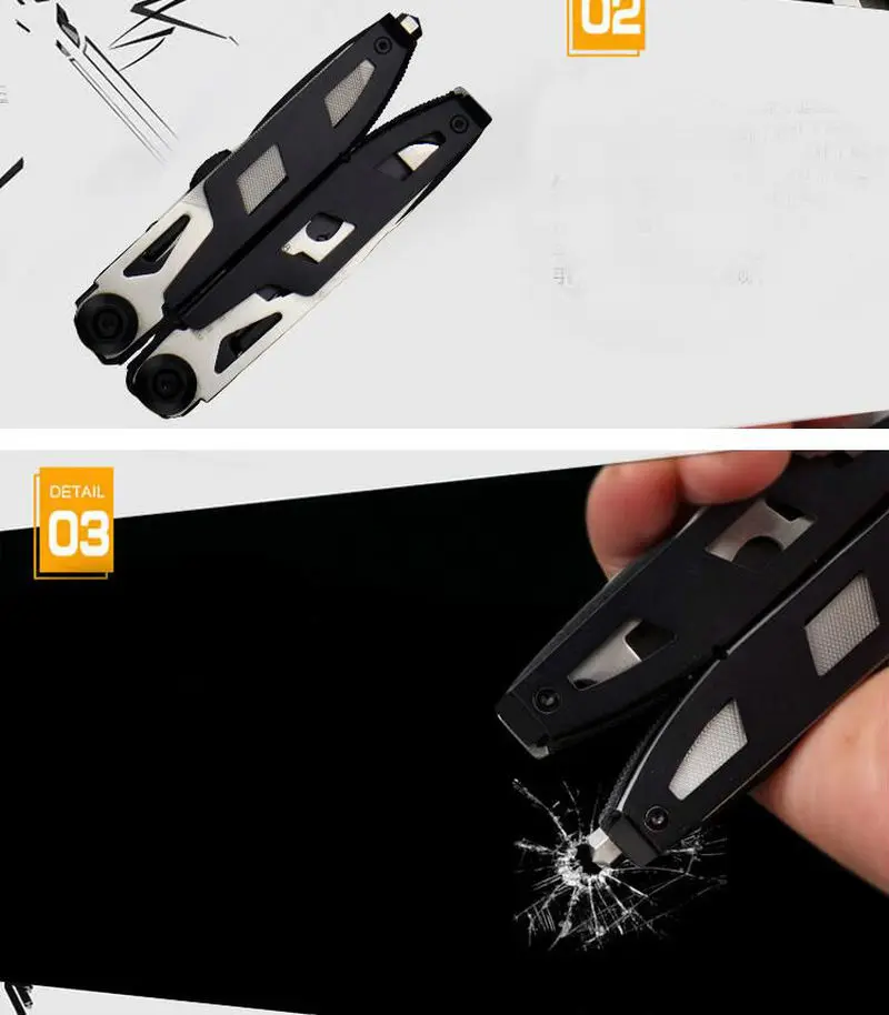 Outdoors folding plier tools multi functional pliers survival EDC combination 420 stainless portable multi tools plier