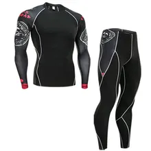 Новая мужская быстросохнущая компрессионная футболка с длинным рукавом для бега Мужская Спортивная Футболка для бега фитнес тренировочный костюм