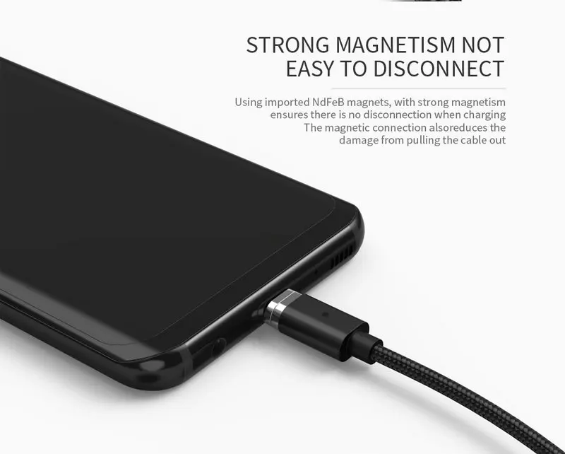WSKEN mini 2 Black Type C Magnetic fast charging usb cable (5)