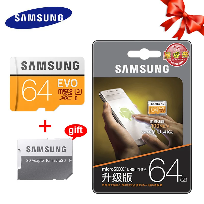 Карта памяти samsung EVO UHS-3, 256 ГБ, 128 ГБ, 64 ГБ, карта Micro sd, 32 ГБ, класс 10, U1, флеш-карта TF, карта памяти Microsd, sd-карта s