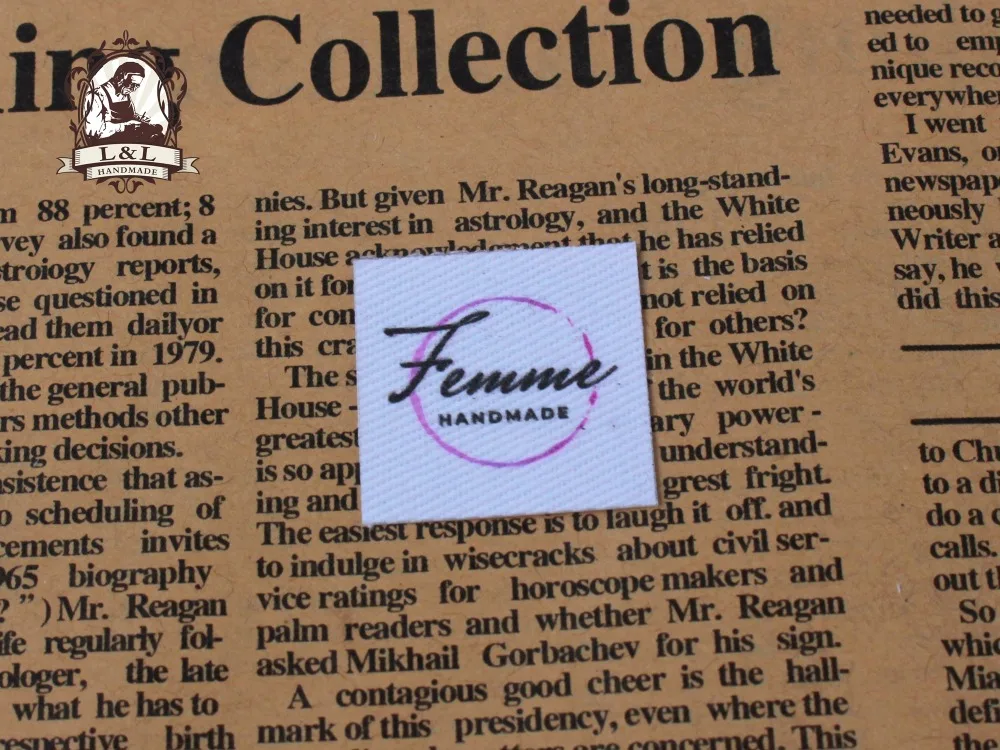 

96 Custom Labels / Brand Labels, Clothing Labels, Square label (TB101)