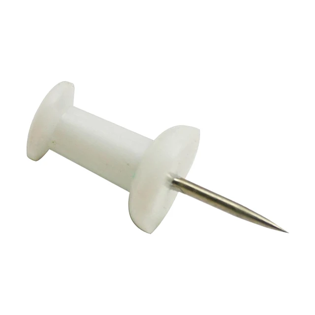 plastic head push pins color white pack of 100 in pins pincushions