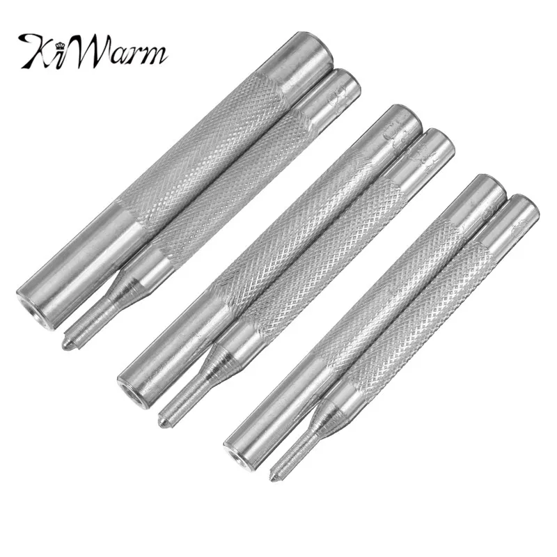 

KiWarm 2pcs Snap Rivet Fastener Buttons Installation Tool Kit for Leather Crafts Hand Punch Tool Set DIY Material Accessories