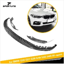 Для BMW 5 серии G30 G31 520i 530i 540i M Sport углеродное волокно передний бампер спойлер разветвители фартук