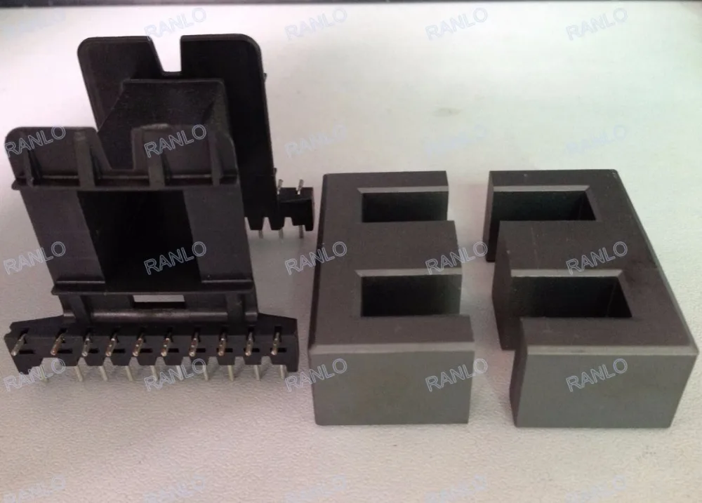 

5sets 1500W EE55 transformer bobbin10+10pin horizontal soft ferrite core PC40 EE55/55/21A