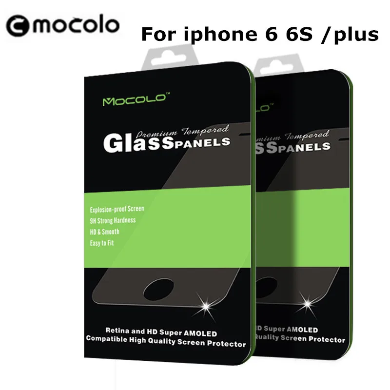 

Original brand mocolo For iphone 6 6S S plus tempered glass screen Protector Film 5.5" 4.7" iphone 6plus 6Splus Glass 0.33mm