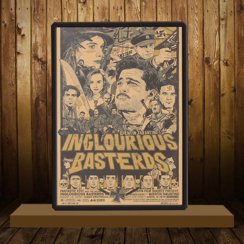 TIE LER Inglourious Basterds классический фильм плакат настенный бар дом искусство Декор микс элементы плакаты ретро стикер стены