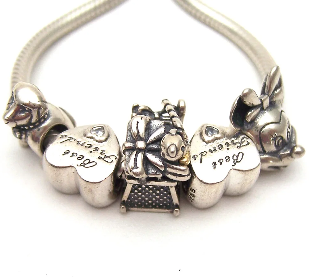 

SSVWG279 5X 100% Authenticity S925 Sterling Silver Beads SilverBead Fit European Charms Bracelet diy jewelry Lampwork
