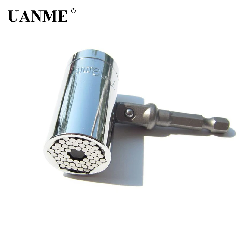 

UANME Magic Spanner Grip Multi Function Universal Ratchet Socket 7-19mm Power Drill Adapter Car Hand Tools Repair Kit