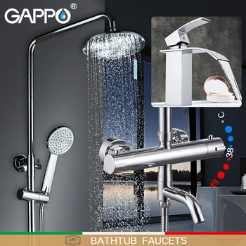 

GAPPO Bathtub Faucets Bathtub mixer tap Bath Shower taps waterfall shower head Basin Faucet thermostatic mixing valve