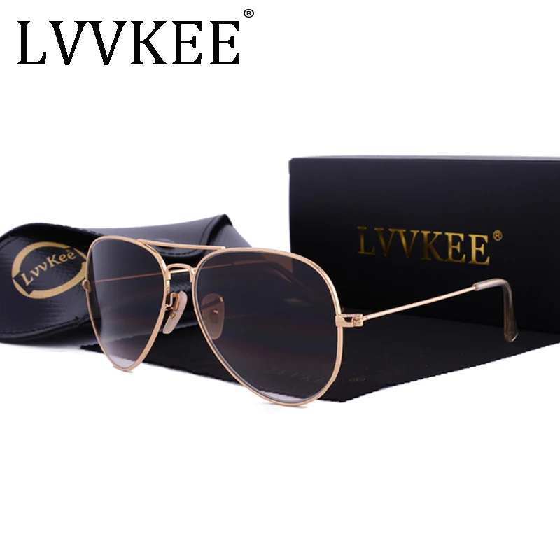 

new Brand men women driving glass lens Gradient sunglasses 58mm 62mm 3025 Mirror Fashion G15 sun glasses rayeds 3026 with case