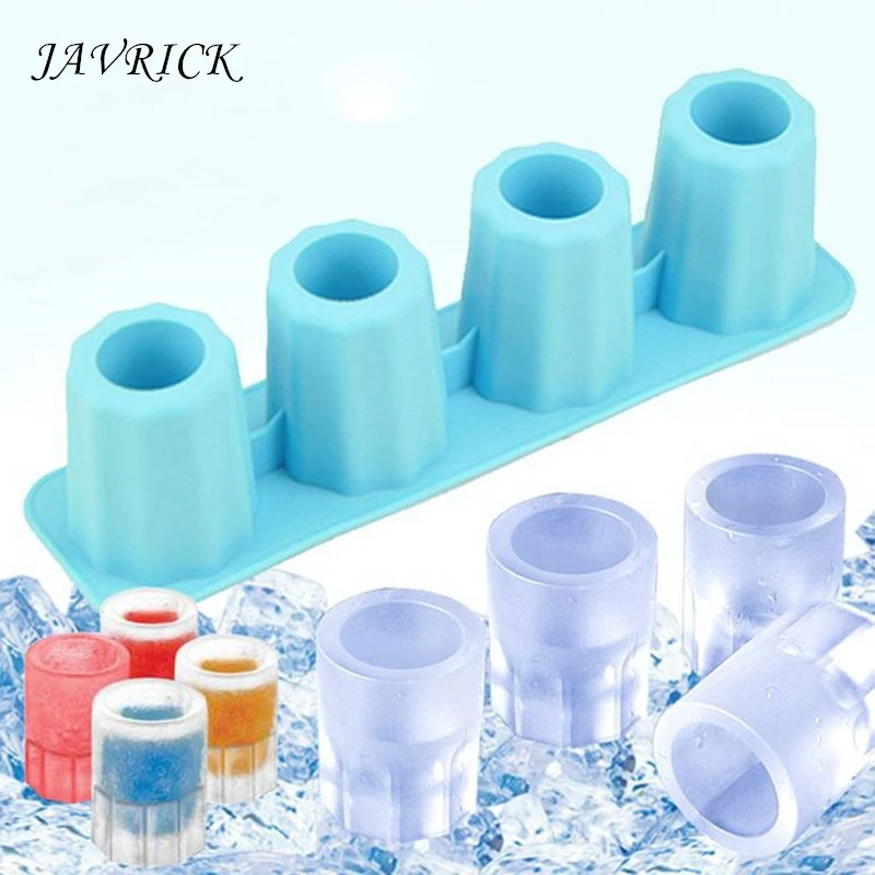 

4-cups Square Ice Cube Tray Cake Cup Mold Silicone Ice Shot Mould DIY Resin Mold