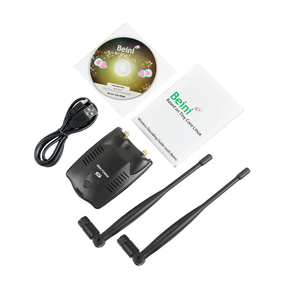 

USB Wifi Adapter 150Mbps High Power Dual WiFi Antenna 5dB 802.11b/g/n Wi-fi Dongle Wireless Network Card USB Wifi Receiver
