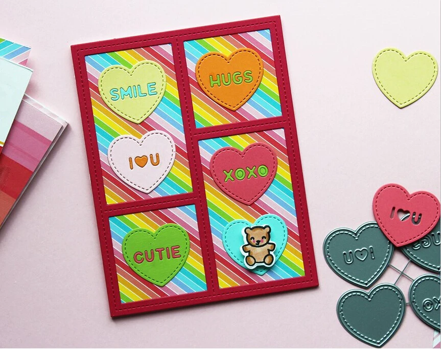 love greeting cards die metal cutting dies scrapbooking
