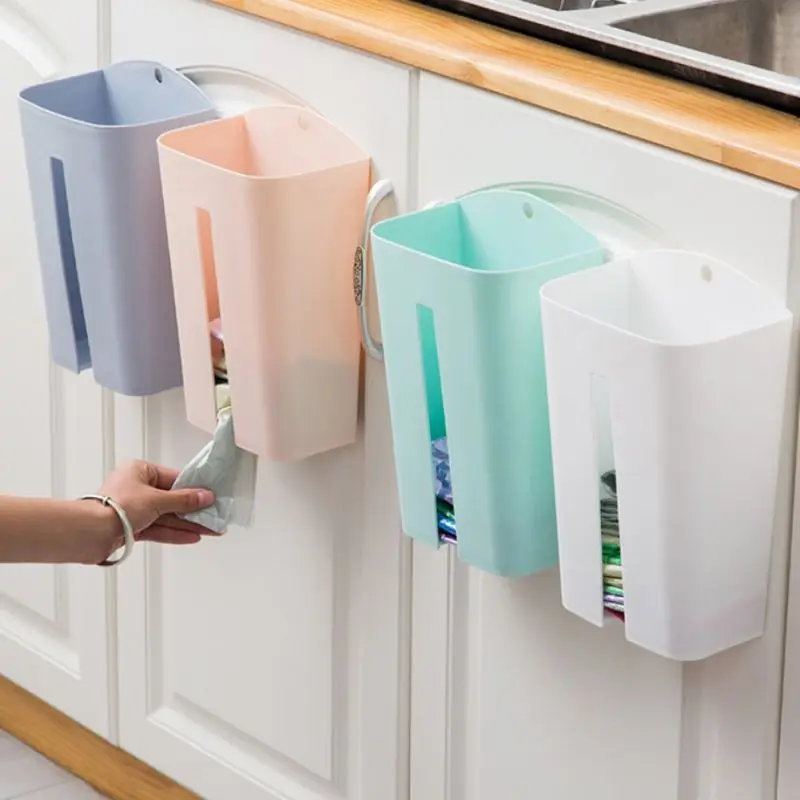 Wall hanging garbage bag box Home Grocery Bag Holder Wall Mount Storage
