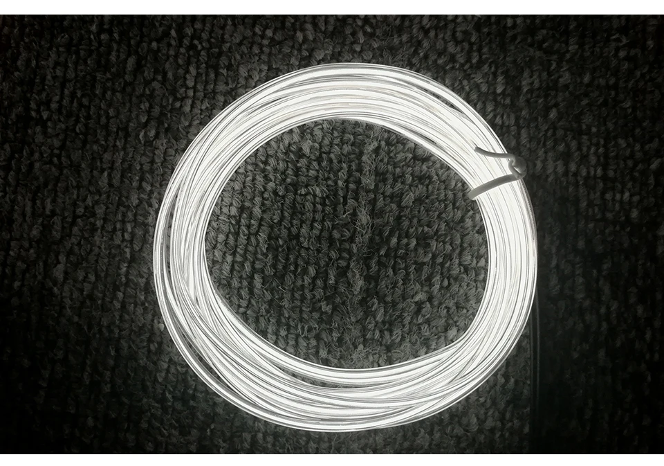 LED Car Styling White color 1M 2M 3M 4M 5M Ambient Light Flexible Neon Strip led Car Interior Lights Trim El Cold Light 12V (7)