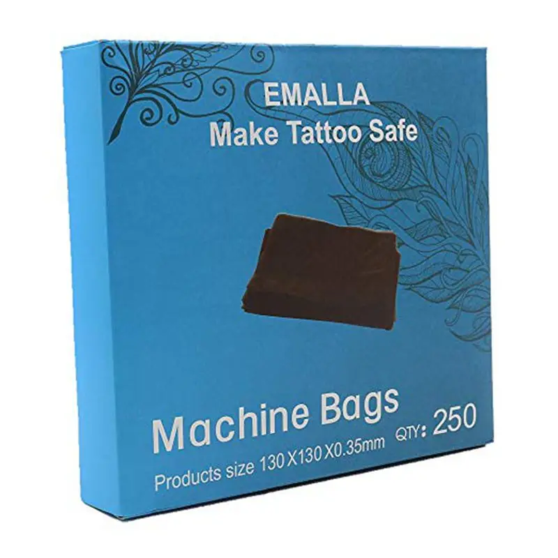 250Pcs Tattoo Disposable Cover for Tattoo Machine Clip Cord Sleeve Cover Bag Hygienic Tattoo Machine Supply Storage Pouch
