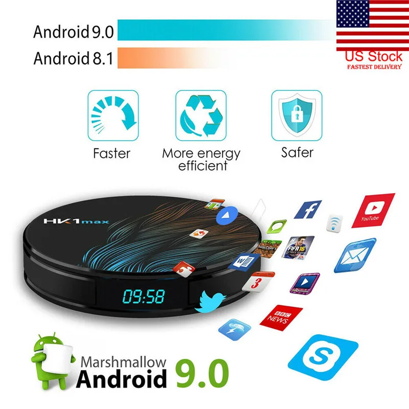Смарт ТВ-бокс RK3328 2G Plus 16G и 4G Plus 64G 4K Ультра HD WiFi медиаплеер быстрый набор верхней коробки Android 9,0