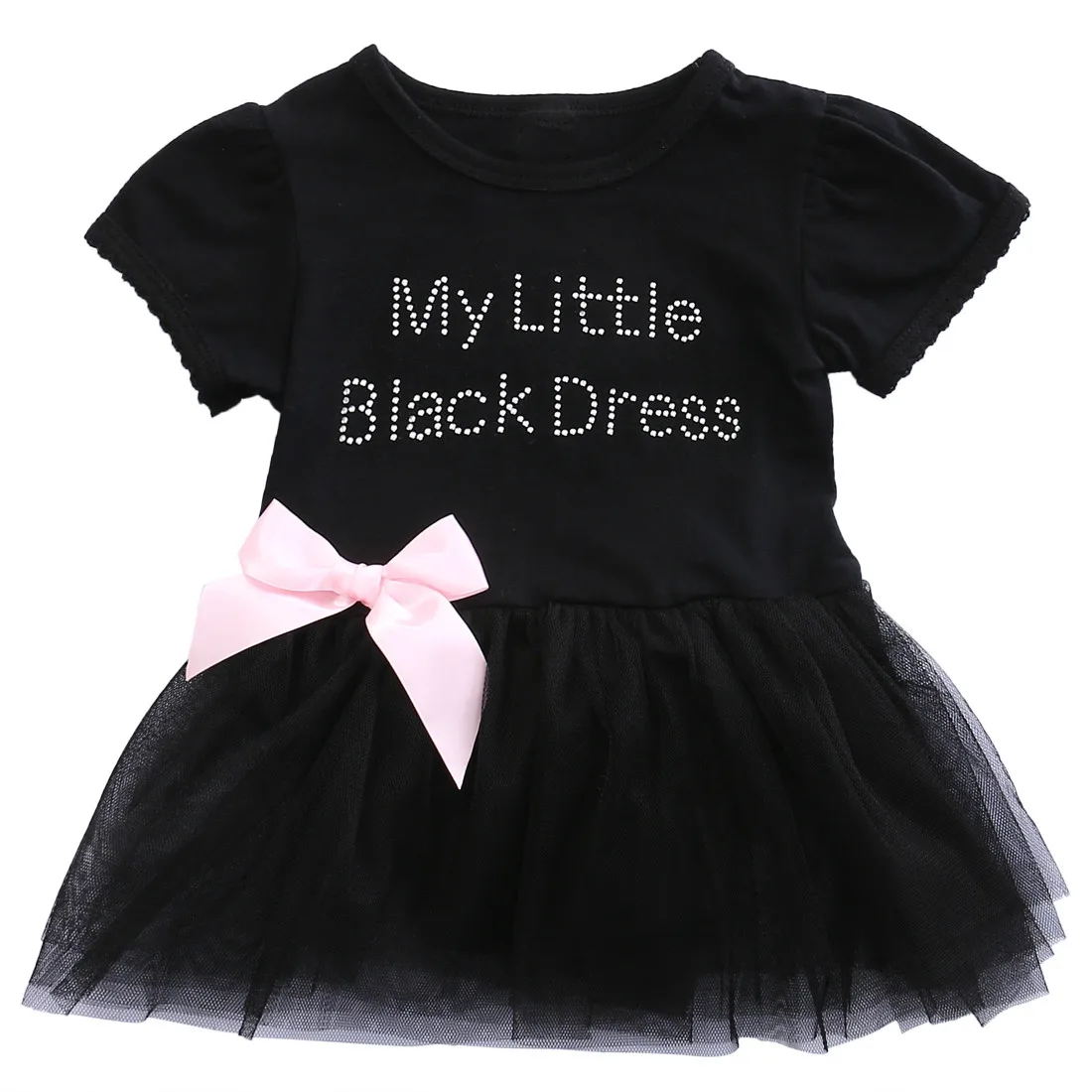Baby Girls Infant Toddler Little Black Dress Princess Party Dresses