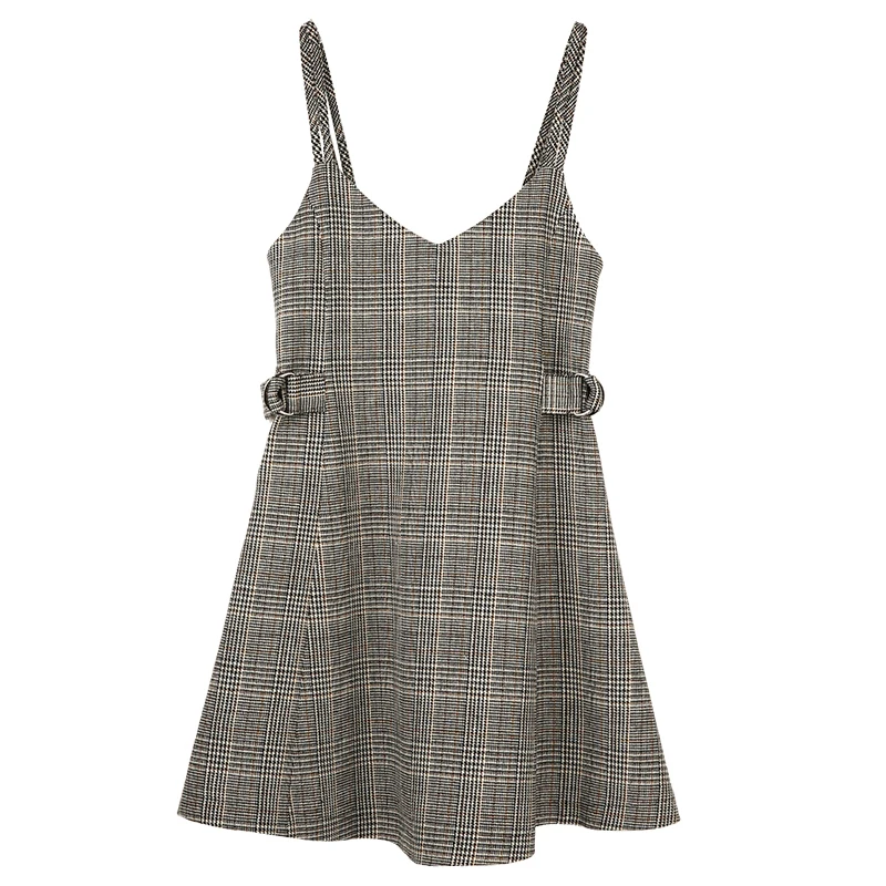 Женский Осенний винтажный шерстяной клетчатый костюм в стиле преппи платье на