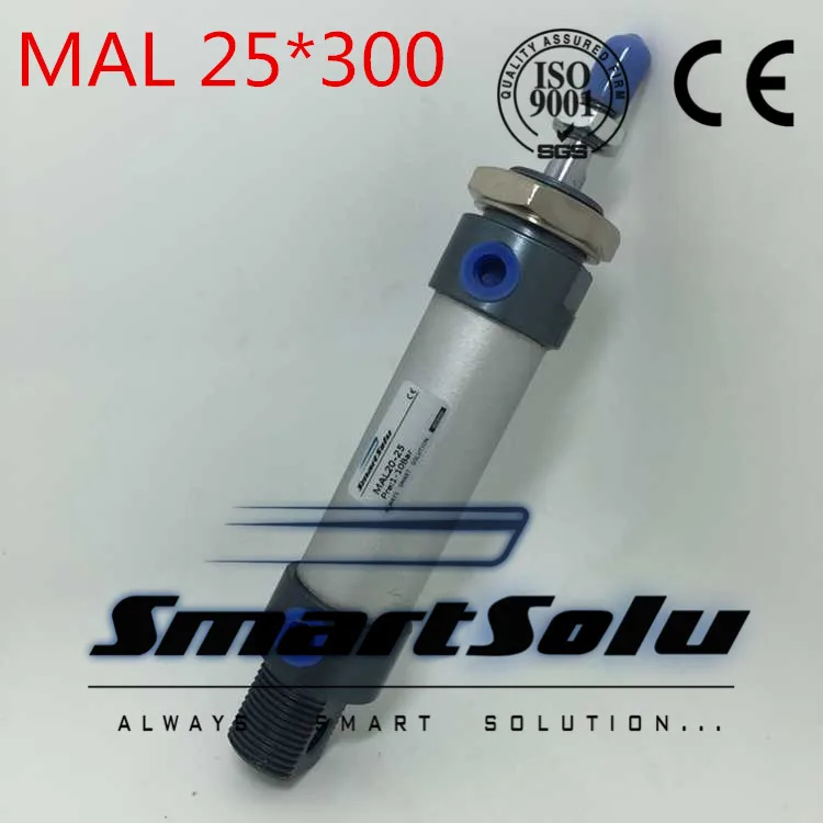 

Free Shipping MAL 25x300 Stroke Single Rod Pneumatic Air Cylinder