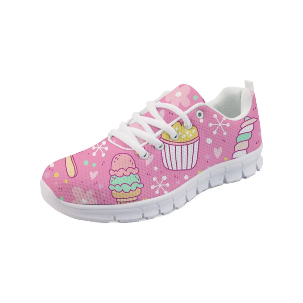 

Noisydesigns Summer Women Flats Shoes Ice Cream Pattern Mesh Sneakers for Female Women Shoes Lightweight Girls Sapatilha Mujer