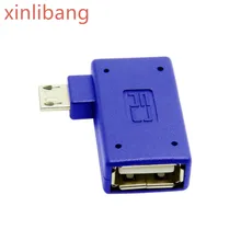 

Left Angled 90 Degree Micro USB OTG Host Flash Disk Adapter with Micro Power for Galaxy Note3 S4 Charge The Phone At Same Time