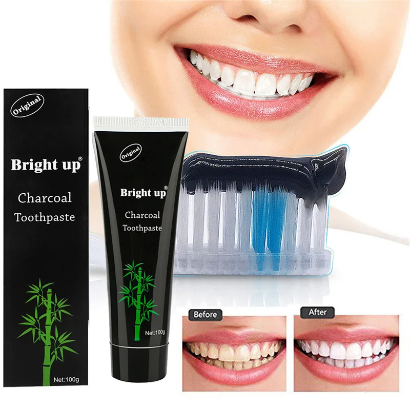 100g Bamboo Charcoal Toothpaste Teeth Whitening Bamboo Charcoal Black