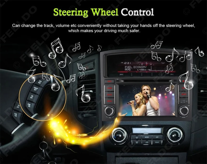 Flash Deal FEELDO 7" Android 6.0 (64bit) DDR3 2G/16G/4G LTE Car DVD GPS Radio Head Unit For Mitsubishi Pajero/Montero/Shogun V97/V93 #1682 9