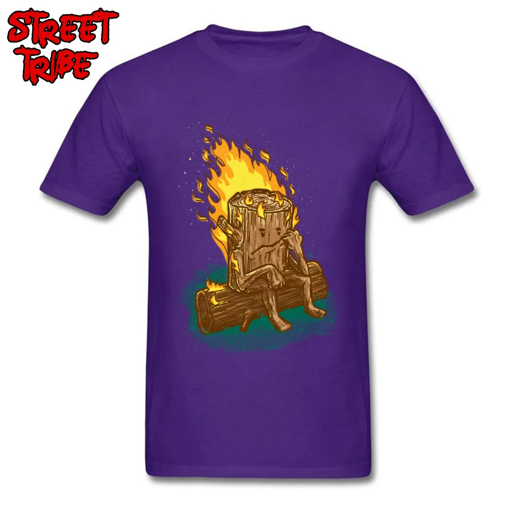 Bad Day Log Gift Thanksgiving Day Pure Cotton Crew Neck Mens Tops Shirts Casual Tops Shirt 2018 Hot Sale Short Sleeve T Shirt Bad Day Log purple