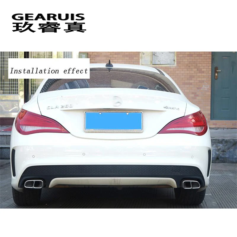 Стайлинг автомобиля декоративная рамка для отделки выхлопной трубы Mercedes Benz CLA C117