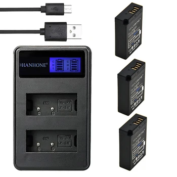 

3PCS Top 1600mAh LPE17 LP-E17 LP E17 Battery +LCD Dual USB Charger for Canon EOS T6i M3 760D M5 750D T6s M6 800D 8000D Kiss X8i