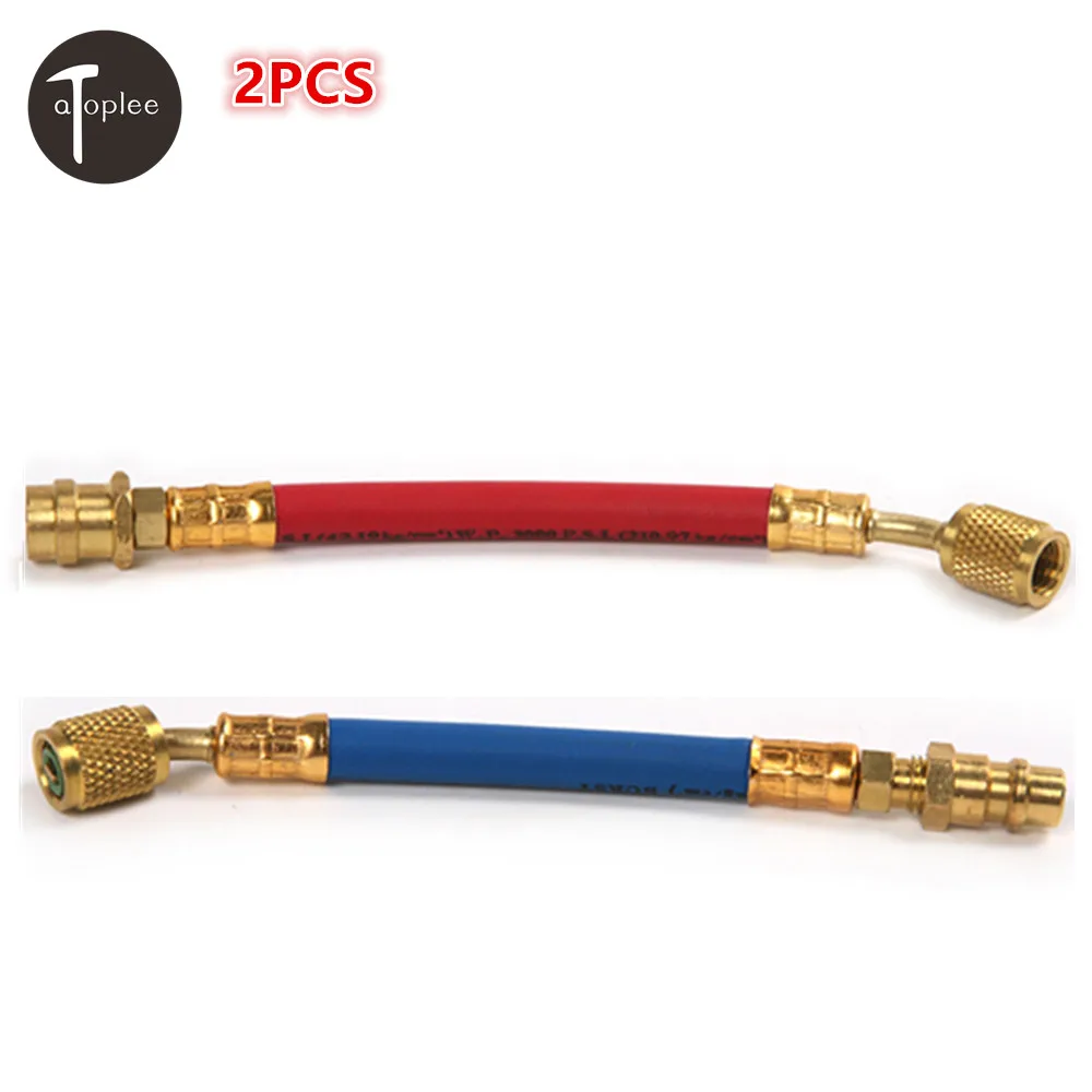 

2PCS 1/4sae R12 to R134a Hose Adapter & Quick Disconnect For Matched Using With R134a Gauges Car Air-Conditioning Kit