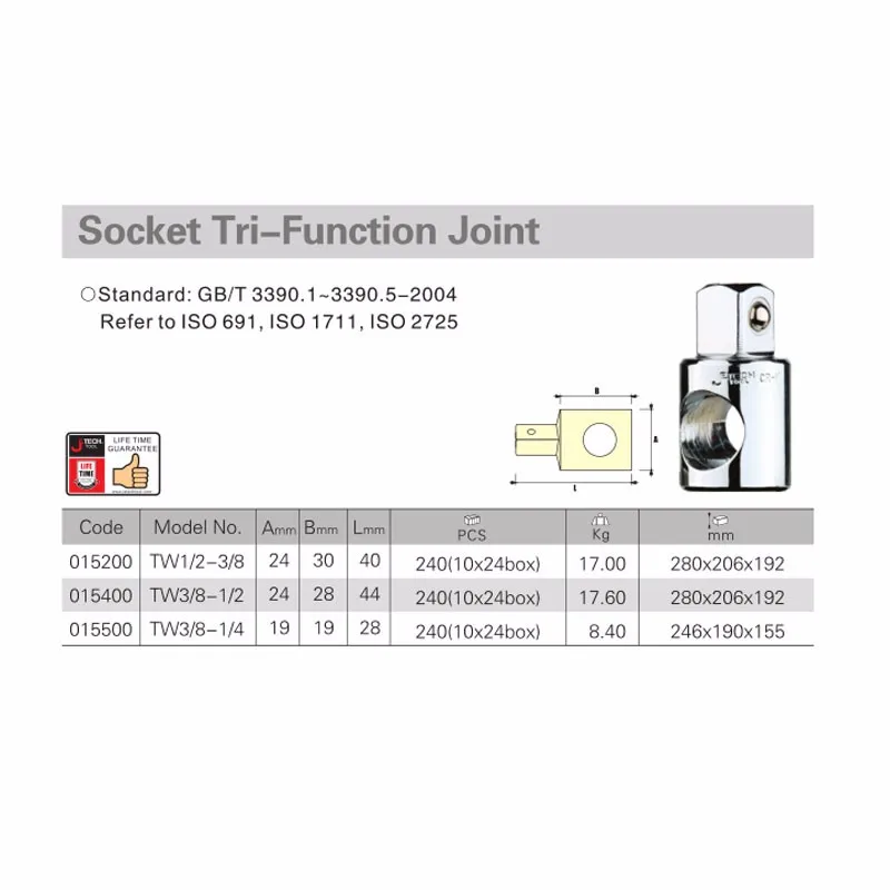 socket tri-function joint