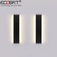 現代 6 ワット屋内壁ランプ 24 センチロングアルミ led 玄関装飾として燭台寝室のライトブラック & 白 Color90-260V ac