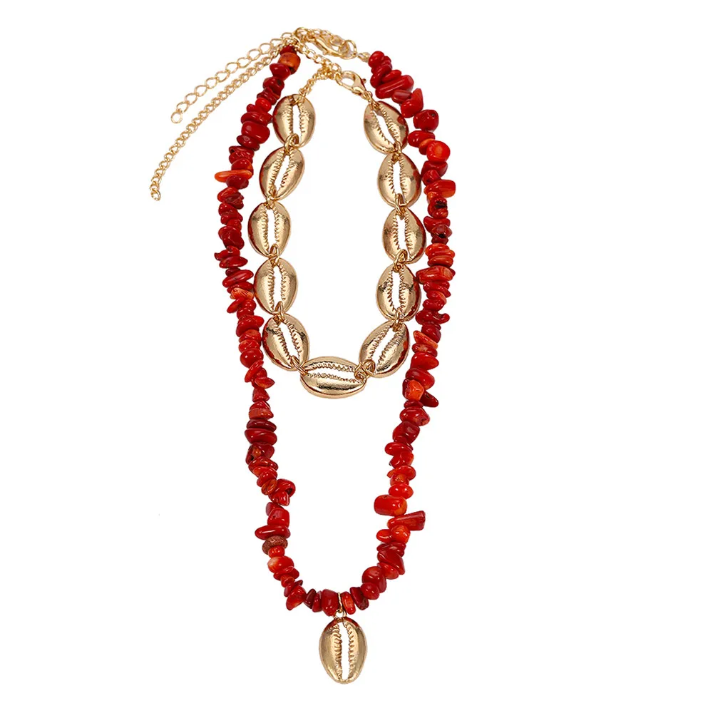 Girlgo уникальные ZA жемчужные ожерелья для женщин с фабрики натуральные ожерелья из камня ожерелья милые Макси цепочки ювелирные изделия - Окраска металла: 9