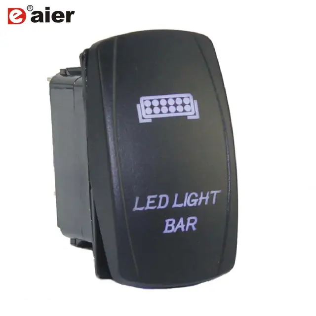 1PC 12V 24V UTV Car Boat Rocker Toggle Switch 20A Waterproof Lighted Switches 5 Pin ON Off For Marine ATV RZR RV Auto Truck DR-A11L25ABL-LJ34