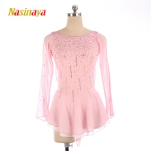 Платье для фигурного катания Nasinaya Индивидуальные соревнования ледяные юбки для конькобежцев для девочек женщин детей Patinaje гимнастика представление 4