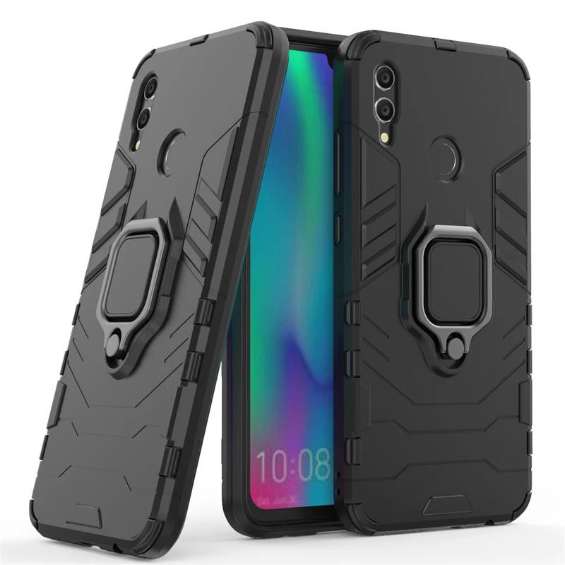 Чехол для Huawei Honor 10 Lite жесткий чехол с магнитным кольцом на палец и подставкой