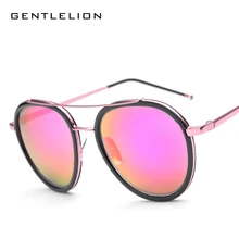 New 2017 color vintage shades gafas de sol mujeres hombres ronda de gafas de sol recubrimiento sunglass gafas de sol gafas feminino 819