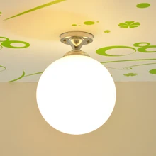 Стеклянный шар потолочный светильник освещения из светодиодов потолочные светильники для спальни детские лампы сфера стекло тень потолочный светильник из светодиодов светильники для ванной Детская комната потолочные