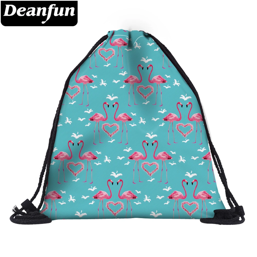 Deanfun Фламинго Drawstring сумка 3D печатных модные школьные сумки для путешествий 30574