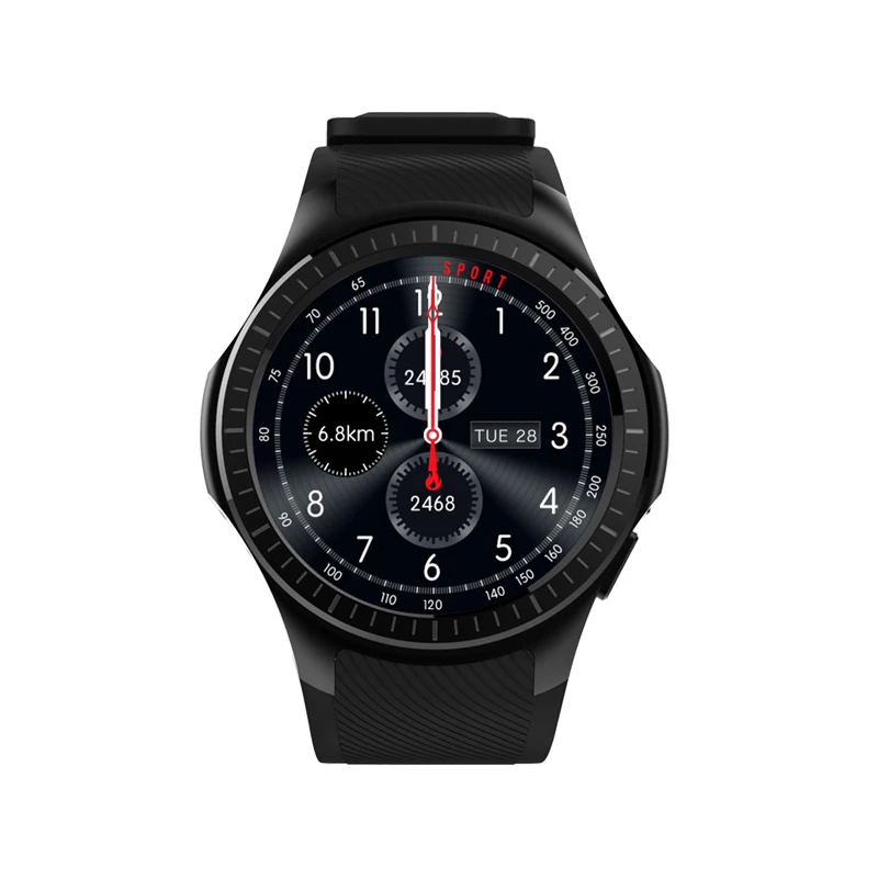 Black Yahen L1 спортивные Смарт-часы для Android ios часы-трекер MTK2503 сердечного ритма 2G gps Wifi Bluetooth Вызов 0,2 M камера TF карта - Цвет: Black